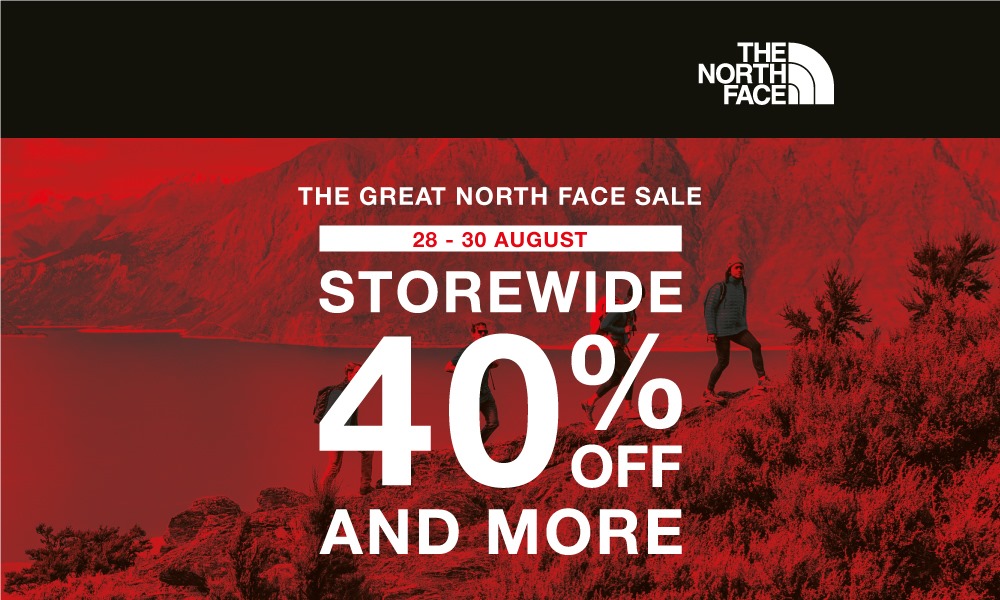 The North Face offers Flat 40 Off Storewide Sale from Aug 28 30 at