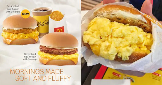 Scrambled Egg Burgers Are Back At Mcdonald S S Pore Available In Chicken Or Sausage Patty Options Great Deals Singapore