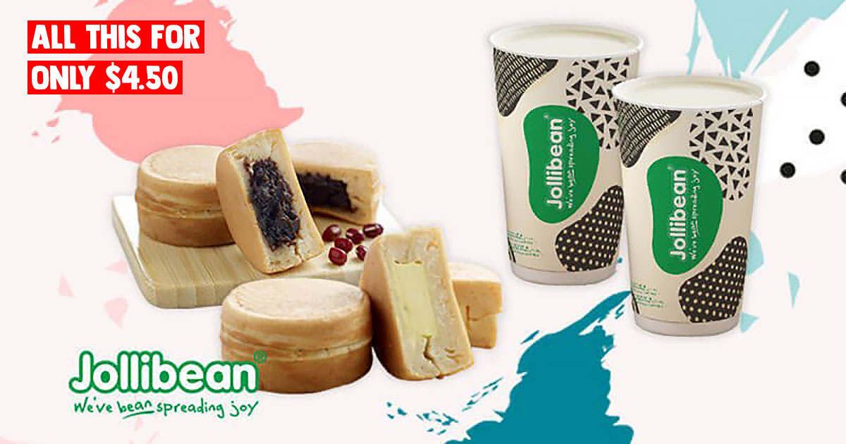 Jollibean selling 2 x Soy Milk & 2 x Maru Pancake for only 4.50 online, redeemable till Nov 27