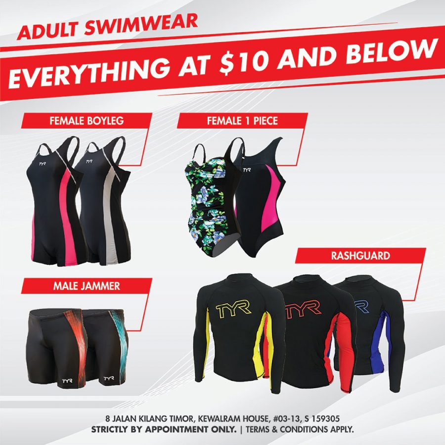 TYR Warehouse Sale happening now till Nov 29, has lots of swimwear