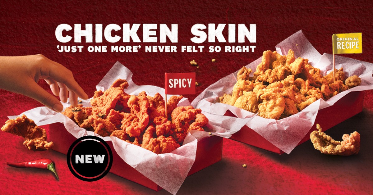 KFC Chicken Skin is back in S'pore at all outlets, now available in
