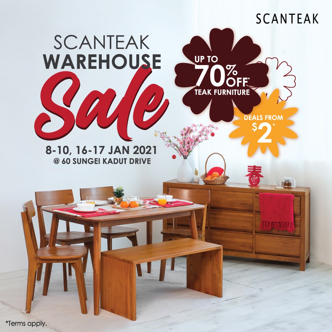 Scanteak Warehouse Sale in Sungei Kadut from Jan 8 17 will have lots