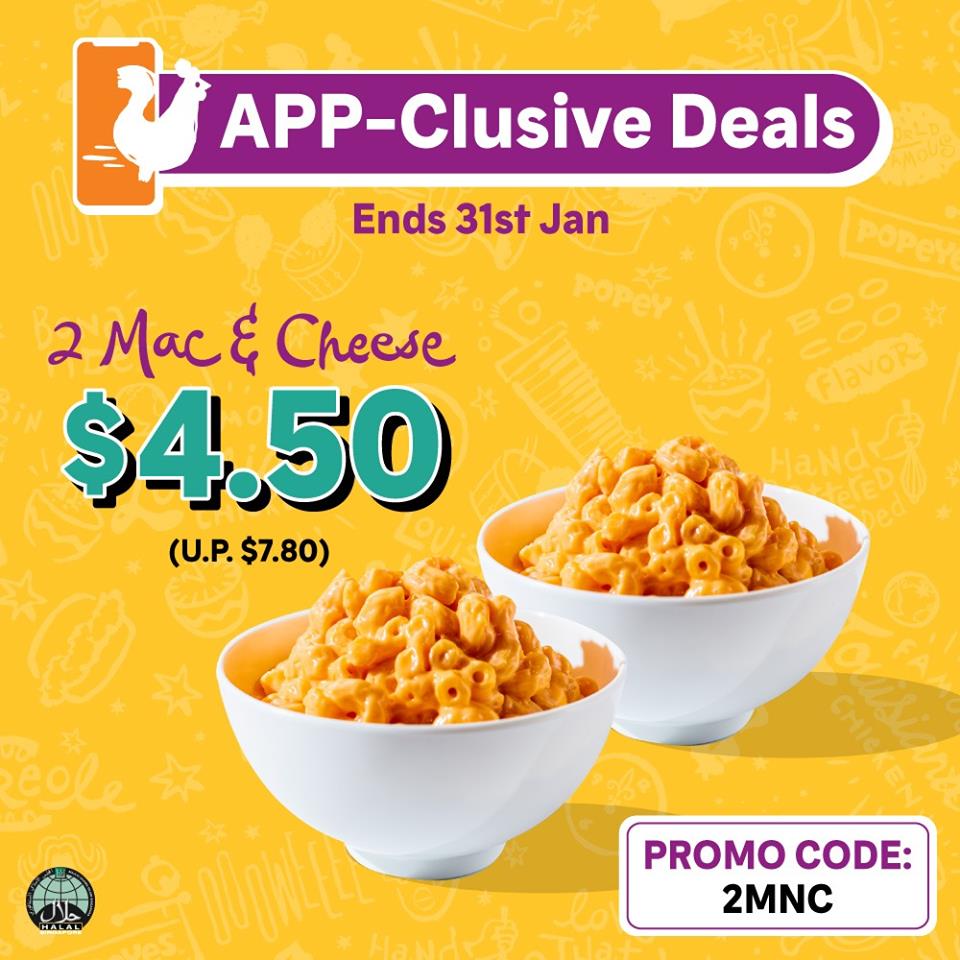 Popeyes App has 1FOR1 Cajun Burger, Cheese Fries & more till Jan 31