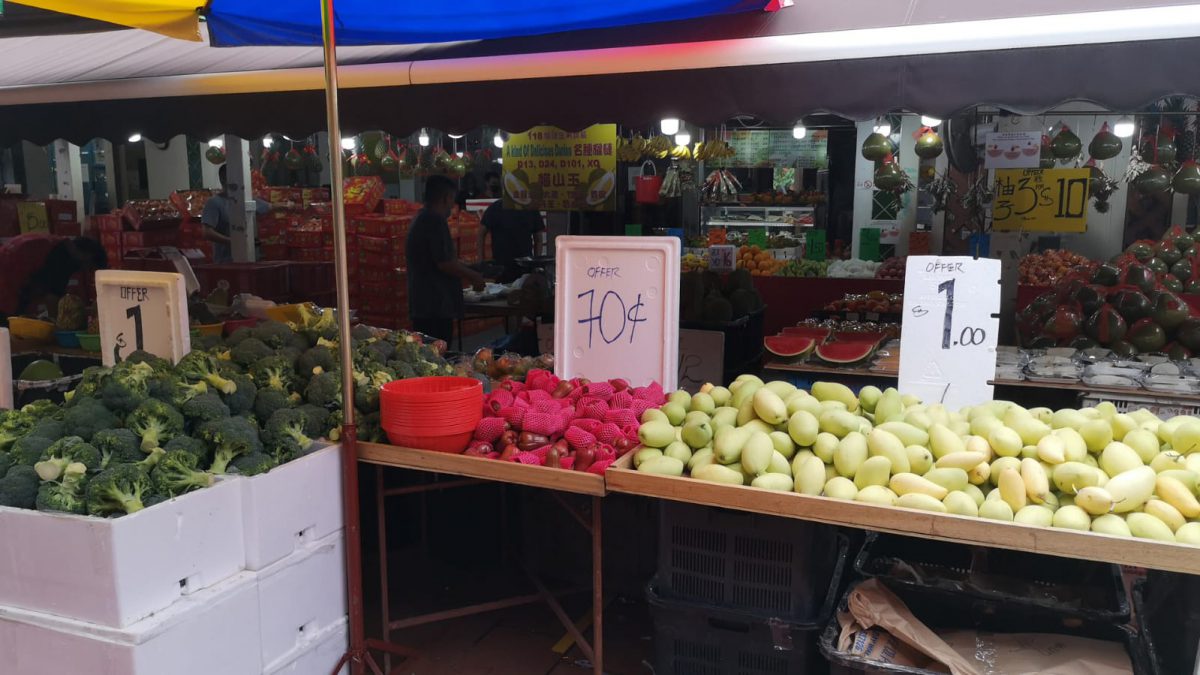 Yishun Fruit Stall sells lots of Dragonfruit for only 0.10 each