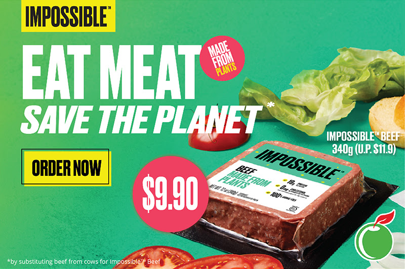 Price on plantbased Impossible Meat Beef drops below S10 in Cold Storage supermarkets Great