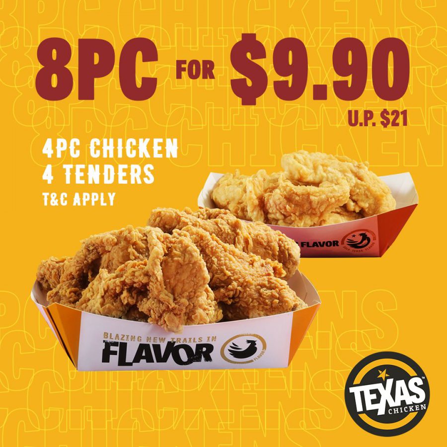 Flash these Texas Chicken Discount Coupons to enjoy Chicken, Tenders