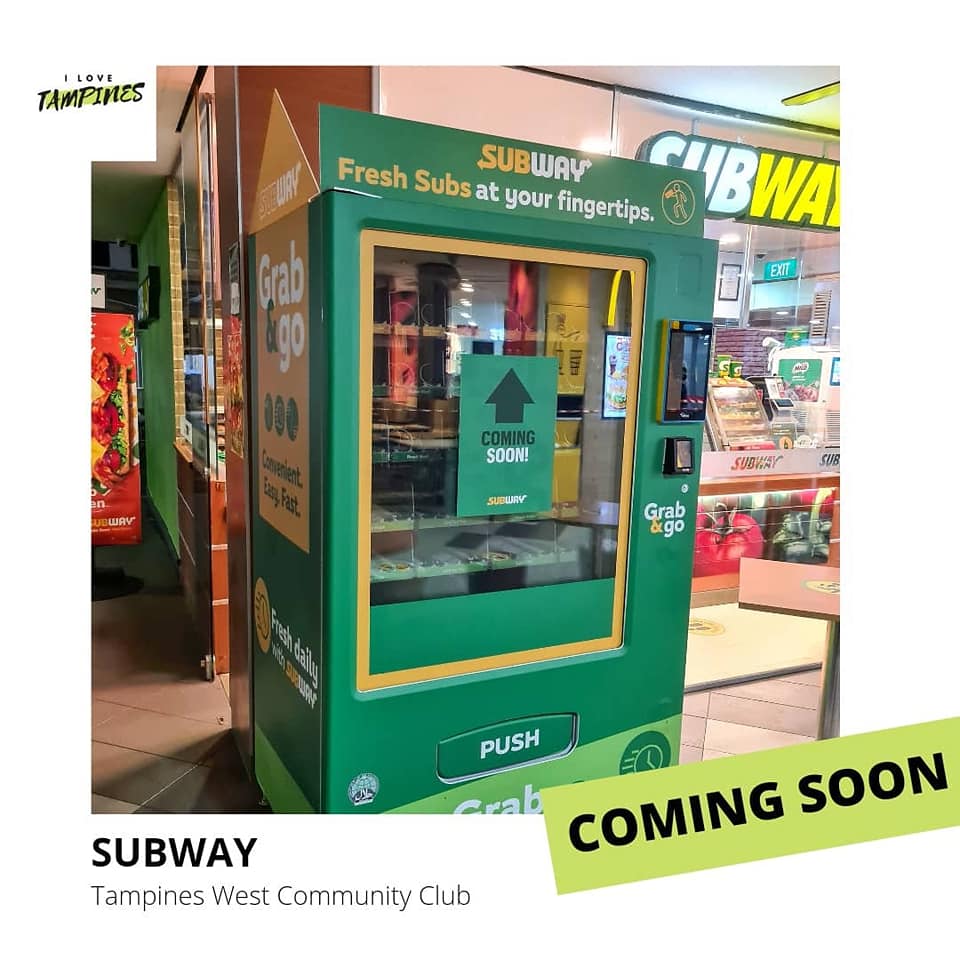 Subway Vending Machines now a thing in S'pore, one of them spotted at