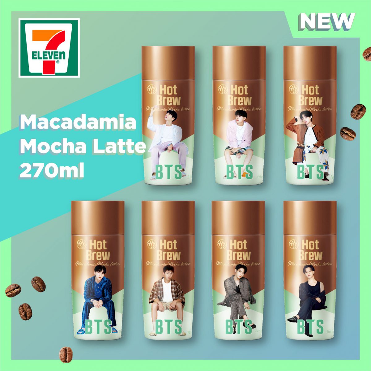 Limited edition BTSthemed ReadytoDrink Coffee available in 7Eleven