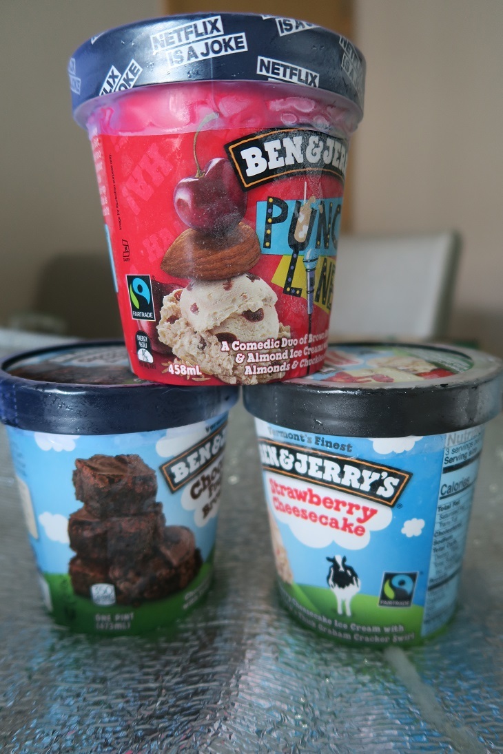 Ben & Jerry's ice cream available for 27.90 for 3 large tubs online