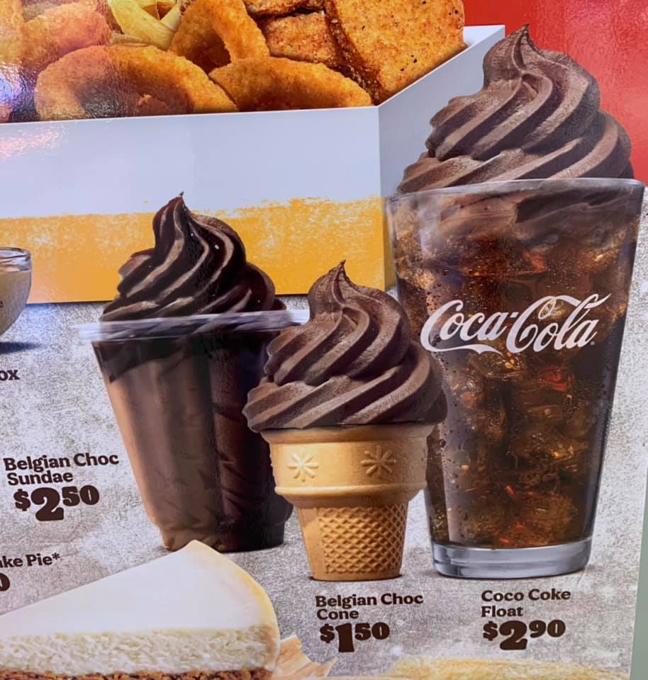 Burger King S'pore has Belgian Choc Desserts and even Coco Coke Float