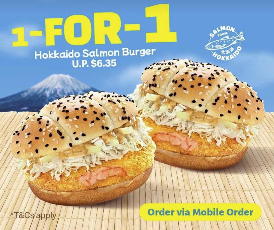 McDonald's S'pore has 1FOR1 Hokkaido Salmon Burger & 1 McChicken