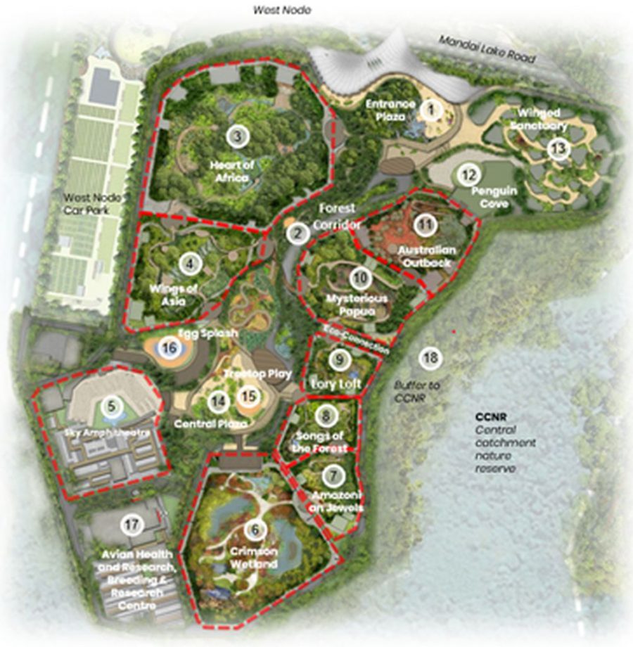 S'pore's new Bird Park opening in 2nd Quarter 2023 will have 8 large ...