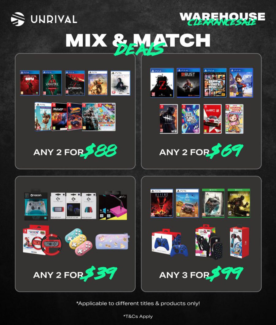 Games & Console Warehouse Sale in Ubi has up to 90 OFF lots of titles