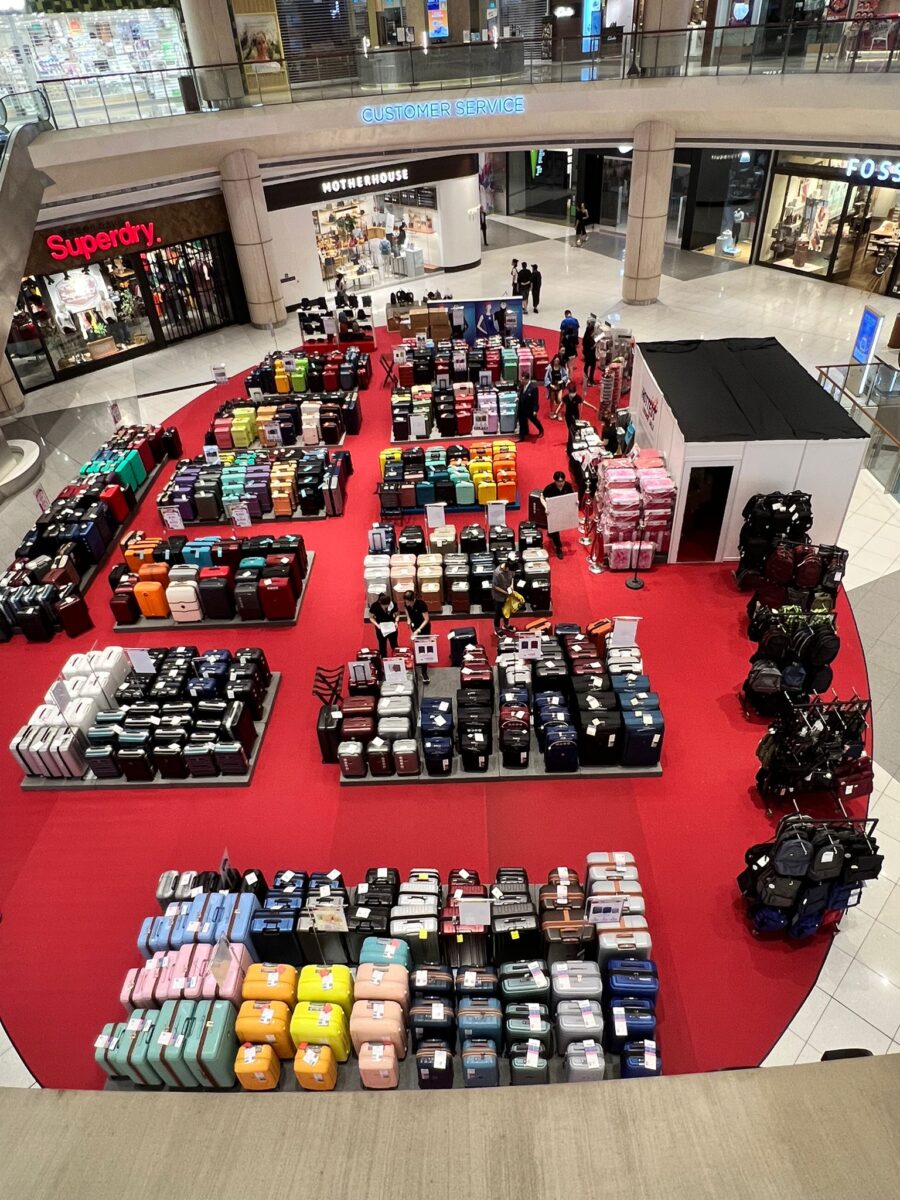 Luggage Sale in Suntec City Atrium till Mar 19 has Delsey, Pierre