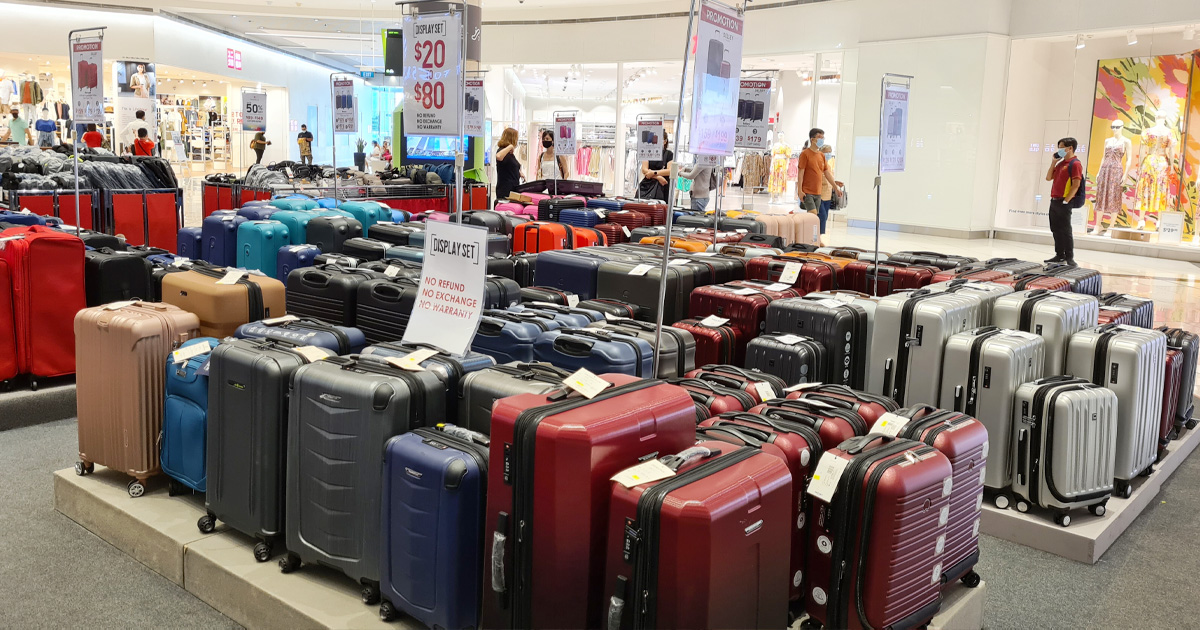 Luggage Sale in Suntec City Atrium till Mar 19 has Delsey, Pierre
