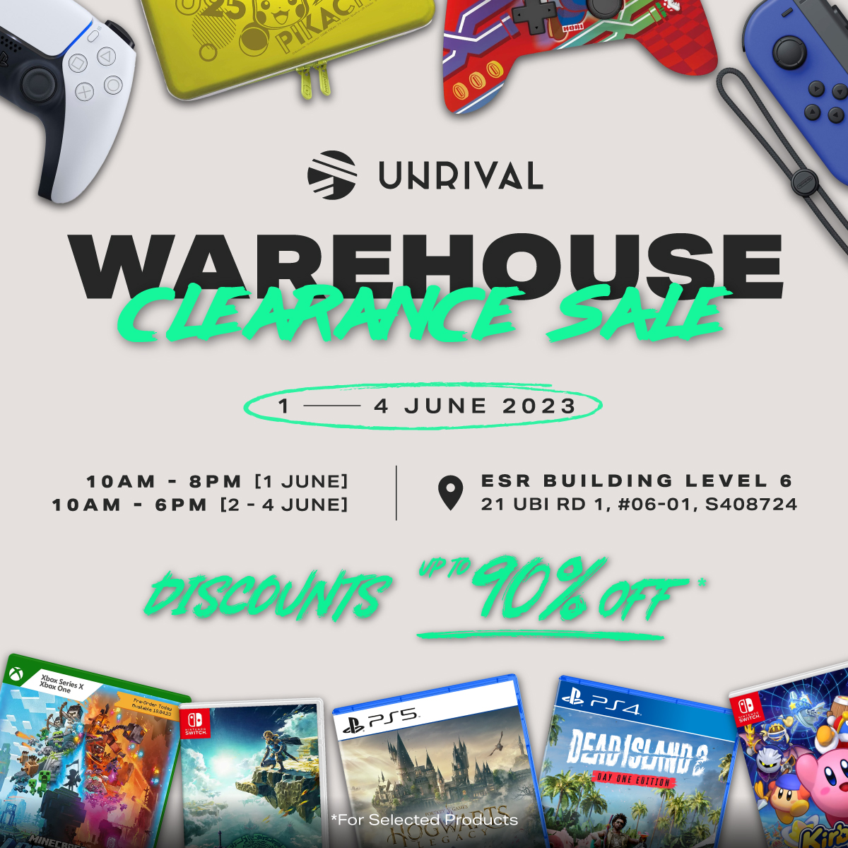 Game & Console Warehouse Sale in Ubi from Jun 1 4 has up to 90 OFF