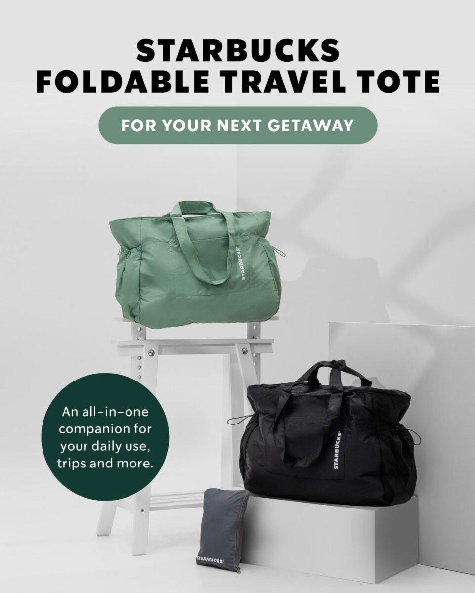 Starbucks S'pore launching Foldable Travel Tote Bag for 39.90 on Jun