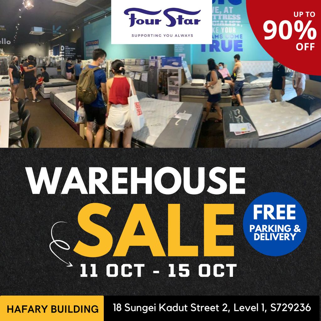 Four Star Warehouse Sale in Yew Tee from Oct 11 15 has lots of Mattresses, Beds & Accessories