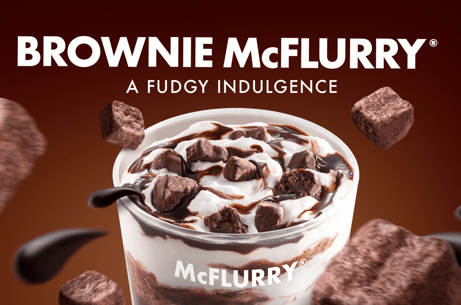 Brownie McFlurry with Chocolate Fudgy Chunks available at McDonald's