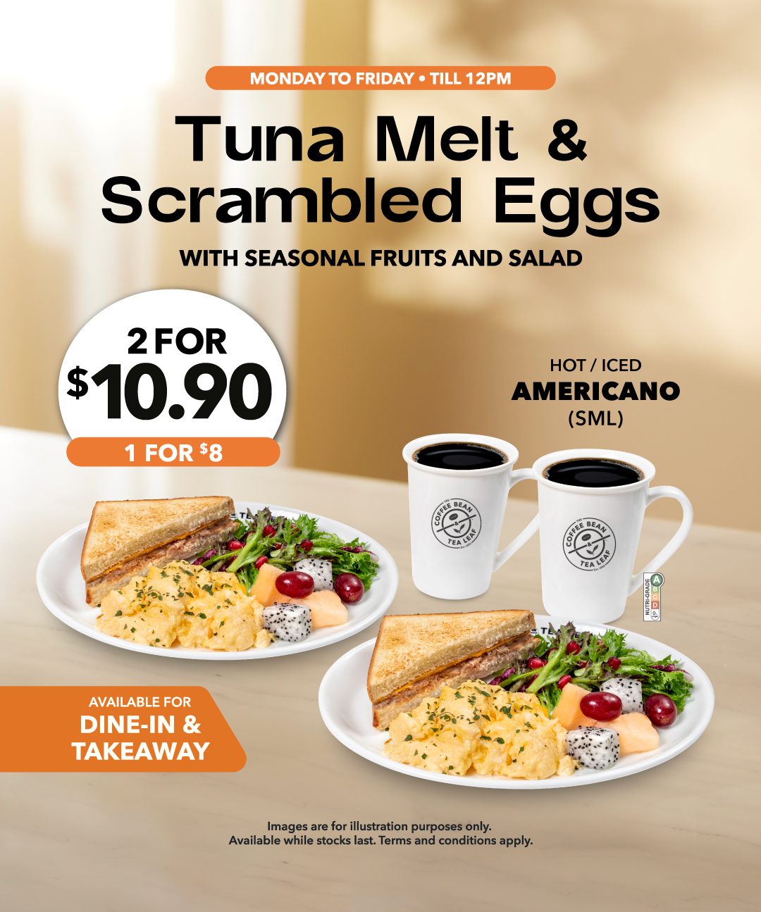 Coffee Bean S'pore launches 2-for-$10.90 Tuna Melt & Scrambled Eggs ...