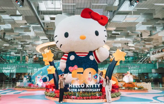 Changi Airport transforms into a Hello Kitty Festive Wonderland