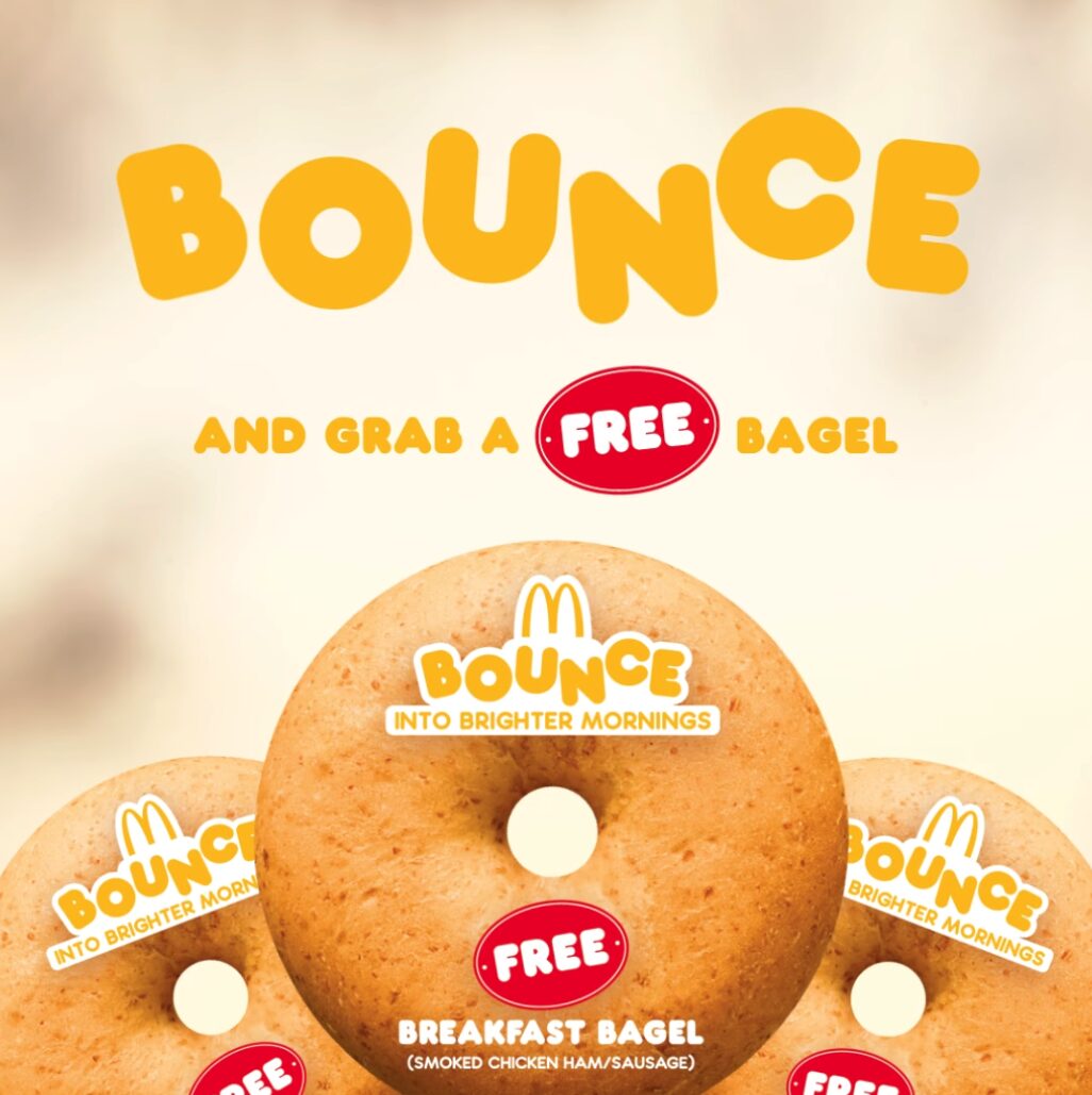 McDonald's giving FREE Breakfast Bagel at Suntec City from Nov 6 - 8, here's how to get yours ...