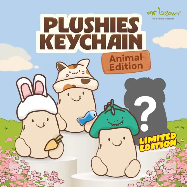 Mr Bean 35周年 マレーシア期間限定 キーホルダー 2点セット Mr Bean's Animal-themed Plushie Keychain Blind Box hit stores on