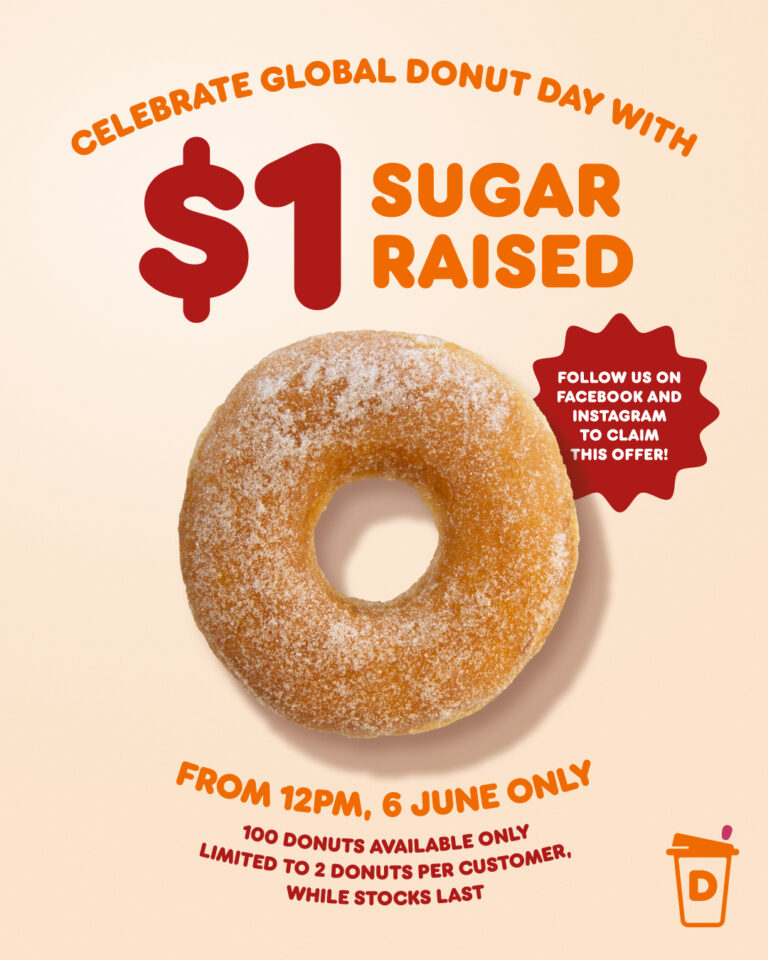 Dunkin' S'pore Celebrates Donut Day with $1 Sugar Raised Donuts at All ...