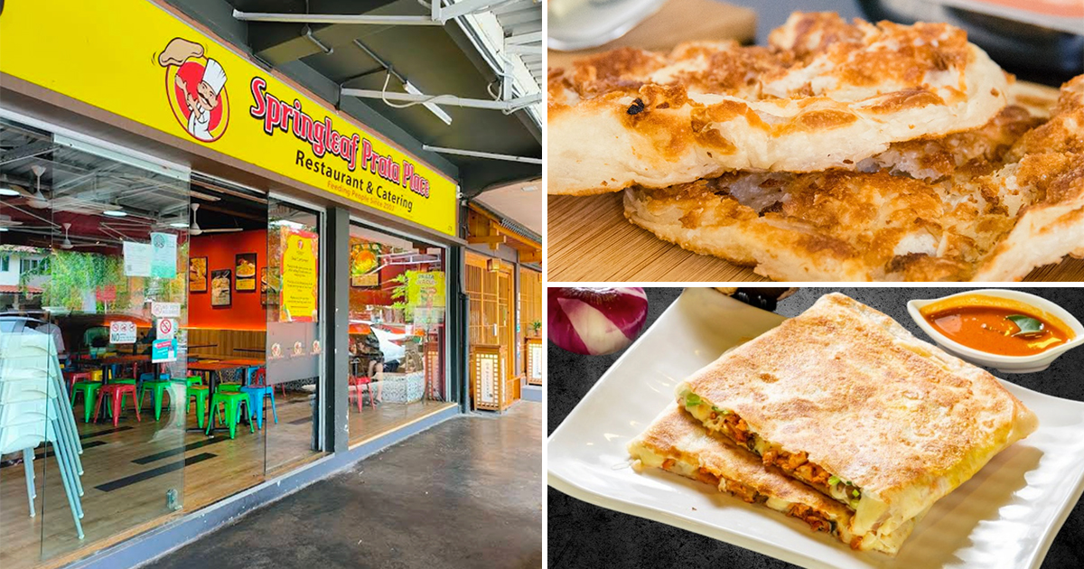 Springleaf Prata Place SG60 Promotions has $6 Murtabak, Prata Deals from S$0.60 & More Till Aug 4