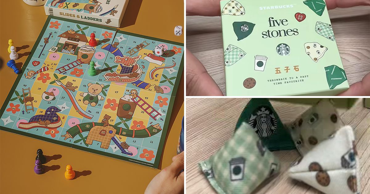 Starbucks Brings Back Childhood Fun with SG60 Exclusive Slides & Ladders and Five Stones from July 23