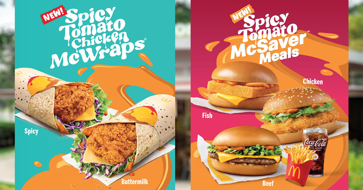McDonald’s S’pore Launching Spicy Tomato Wraps & Burgers, Plus New Lemon Crème Pie from Aug 7