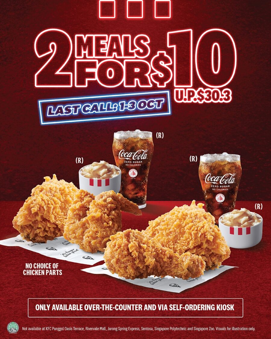 Kfc Foe R2 KFC Singapore's Popular 2-FOR-$10 Meal Promotion Returns to Most ...