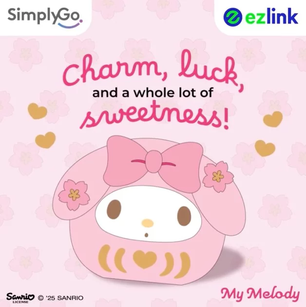 Sanrio's My Melody Gets a Daruma-Inspired SimplyGo EZ-Link Charm