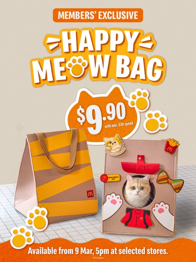 McDonald's Singapore to Launch First-Ever Happy Meow Bag for Pets