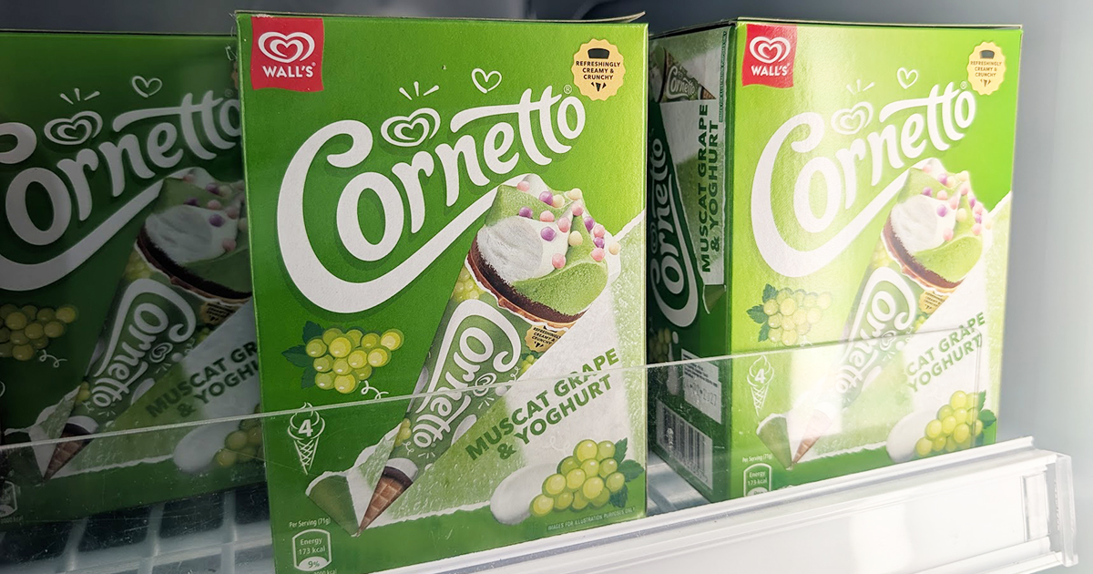 Wall's Fruity Cornetto Muscat Grape & Yoghurt Spotted at FairPrice