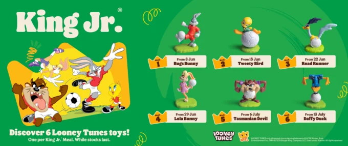 Burger King Singapore Launches Looney Tunes Football-Themed Toys