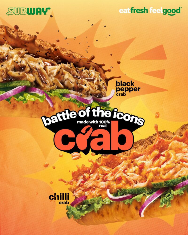 Subway Clam Shell Subway Singapore Brings Back Chilli Crab Sub with New Black Pepper Crab ...
