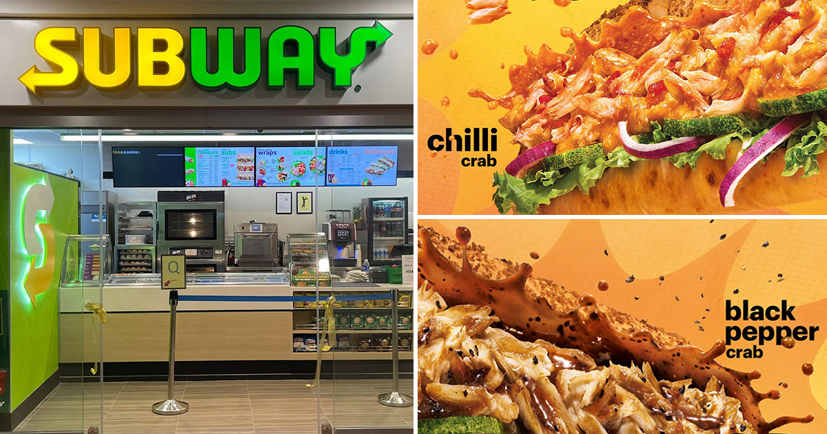 Subway Clam Shell Subway Singapore Brings Back Chilli Crab Sub with New Black Pepper Crab ...